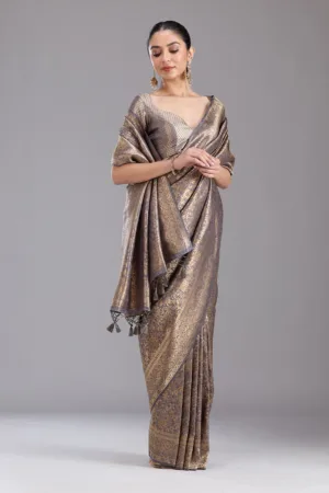 Lavender Zariwork Art Silk Saree